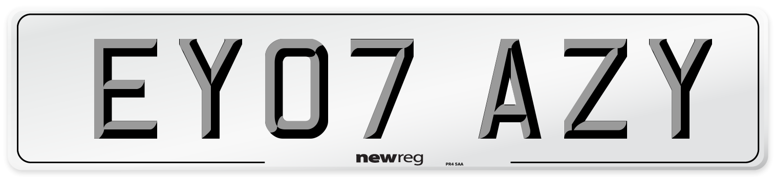 EY07 AZY Number Plate from New Reg